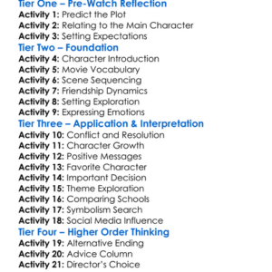 Tall Girl 2 2022 Worksheet Activity Booklet