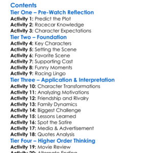 Talladega Nights The Ballad Of Ricky Bobby 2006 Worksheet Activity Booklet