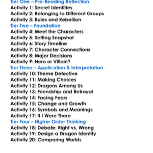 Talon Series Julie Kagawa Worksheet Activity Booklet