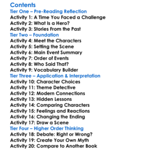 Tanglewood Tales Nathaniel Hawthorne Worksheet Activity Booklet