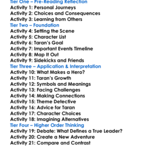 Taran Wanderer Worksheet Activity Booklet