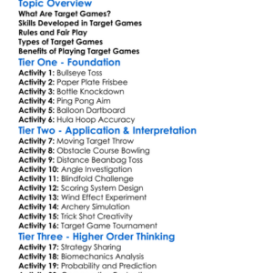 Target Games Worksheet Activity Booklet