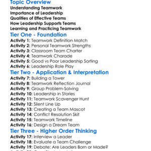 Teamwork And Leadership Worksheet Activity Booklet