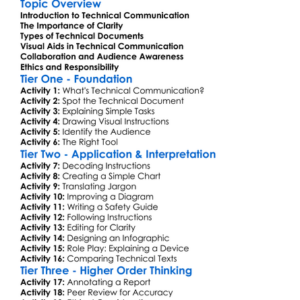 Technical Communication Worksheet Activity Booklet