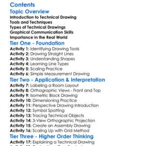 Technical Drawing And Graphical Communication Worksheet Activity Booklet