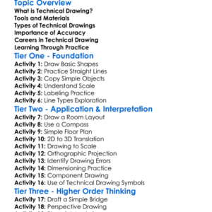 Technical Drawing Worksheet Activity Booklet