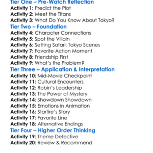 Teen Titans Trouble In Tokyo 2006 Worksheet Activity Booklet