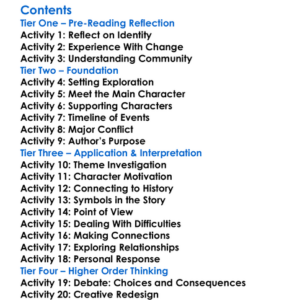 Tell Me How Long The Trains Been Gone James Baldwin Worksheet Activity Booklet