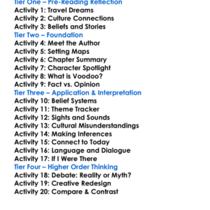 Tell My Horse Zora Neale Hurston Worksheet Activity Booklet