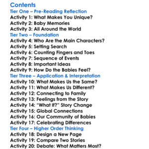 Ten Little Fingers And Ten Little Toes Mem Fox Worksheet Activity Booklet