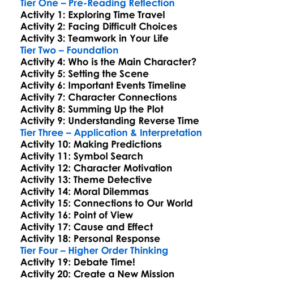 Tenet Worksheet Activity Booklet