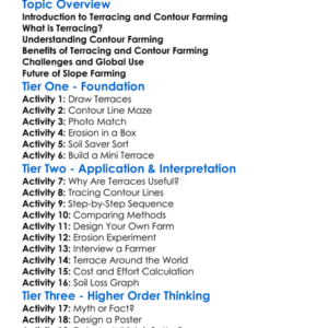 Terracing And Contour Farming Worksheet Activity Booklet