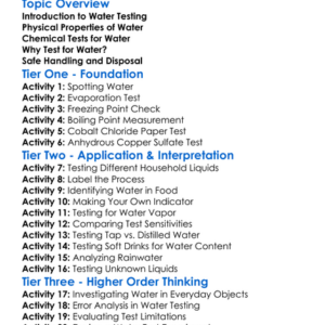 Test For Water Worksheet Activity Booklet