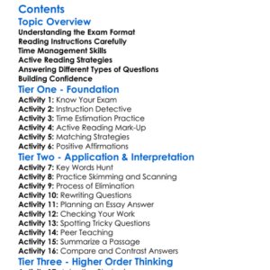 Test-Taking Strategies For English Exams Worksheet Activity Booklet