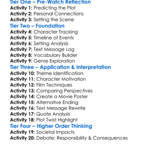 Text To Kill 2015 Worksheet Activity Booklet