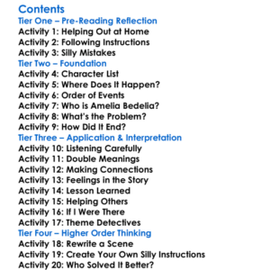 Thank You Amelia Bedelia Peggy Parish Worksheet Activity Booklet