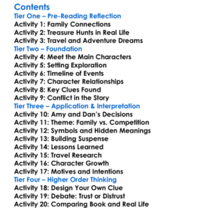 The 39 Clues Beyond The Grave Rick Riordan  Various Worksheet Activity Booklet