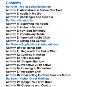 The 7 Habits Of Highly Effective People Stephen Covey Worksheet Activity Booklet