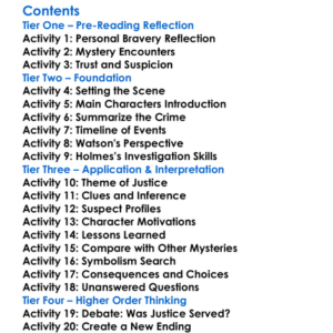 The Adventure Of Black Peter Arthur Conan Doyle Worksheet Activity Booklet