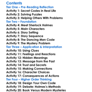 The Adventure Of The Dancing Men Arthur Conan Doyle Worksheet Activity Booklet