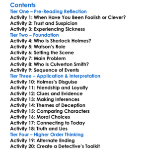 The Adventure Of The Dying Detective Arthur Conan Doyle Worksheet Activity Booklet