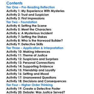 The Adventure Of The Norwood Builder Arthur Conan Doyle Worksheet Activity Booklet