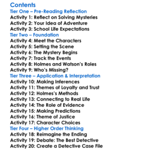 The Adventure Of The Priory School Arthur Conan Doyle Worksheet Activity Booklet