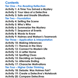 The Adventure Of The Reigate Squires Arthur Conan Doyle Worksheet Activity Booklet