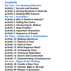 The Adventure Of The Second Stain Arthur Conan Doyle Worksheet Activity Booklet