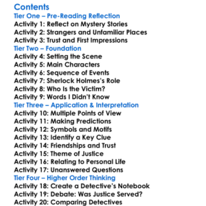 The Adventure Of Wisteria Lodge Arthur Conan Doyle Worksheet Activity Booklet