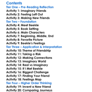 The Adventures Of Beekle The Unimaginary Friend Dan Santat Worksheet Activity Booklet