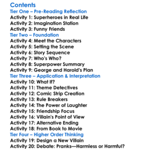 The Adventures Of Captain Underpants Worksheet Activity Booklet