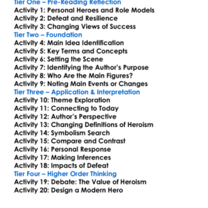 The Age Of Defeat Colin Wilson Worksheet Activity Booklet
