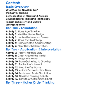 The Agricultural Revolution And The Neolithic Era Worksheet Activity Booklet