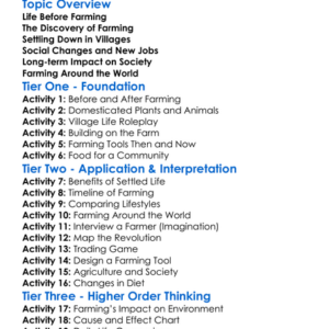 The Agricultural Revolution Worksheet Activity Booklet