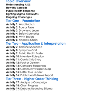 The Aids Crisis And Public Health Worksheet Activity Booklet