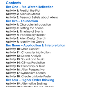 The Alien Conspiracy Grey Skies 2003 Worksheet Activity Booklet