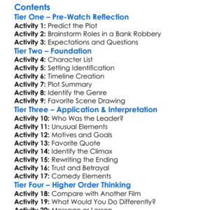 The Almost Perfect Bank Robbery 1999 Worksheet Activity Booklet