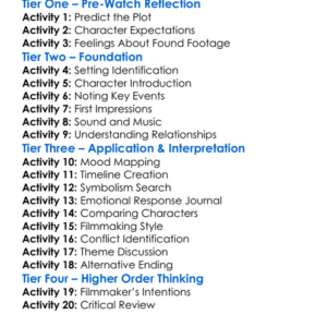 The Andy Baker Tape 2022 Worksheet Activity Booklet