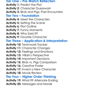 The Angry Birds Movie 2 2019 Worksheet Activity Booklet