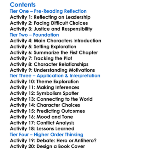 The Aquitaine Progression Robert Ludlum Worksheet Activity Booklet