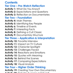 The Arrested Development Documentary Project 2013 Worksheet Activity Booklet