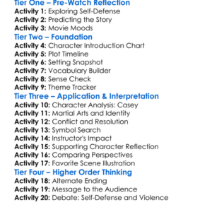 The Art Of Self-Defense 2019 Worksheet Activity Booklet