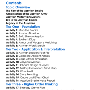 The Assyrian Empire And Military Innovations Worksheet Activity Booklet