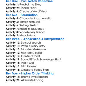 The Babadook 2014 Worksheet Activity Booklet