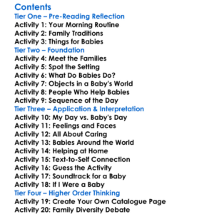 The Babys Catalogue Janet  Allan Ahlberg Worksheet Activity Booklet