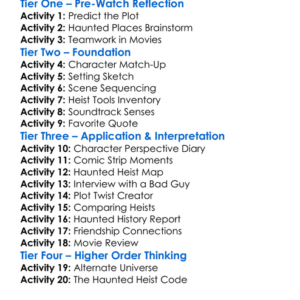 The Bad Guys Haunted Heist 2024 Worksheet Activity Booklet