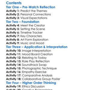 The Ballad Of Sexual Dependency 1985 Worksheet Activity Booklet