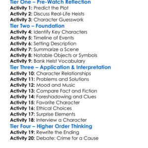 The Bank Job 2008 Worksheet Activity Booklet