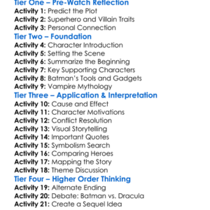 The Batman Vs Dracula 2005 Worksheet Activity Booklet